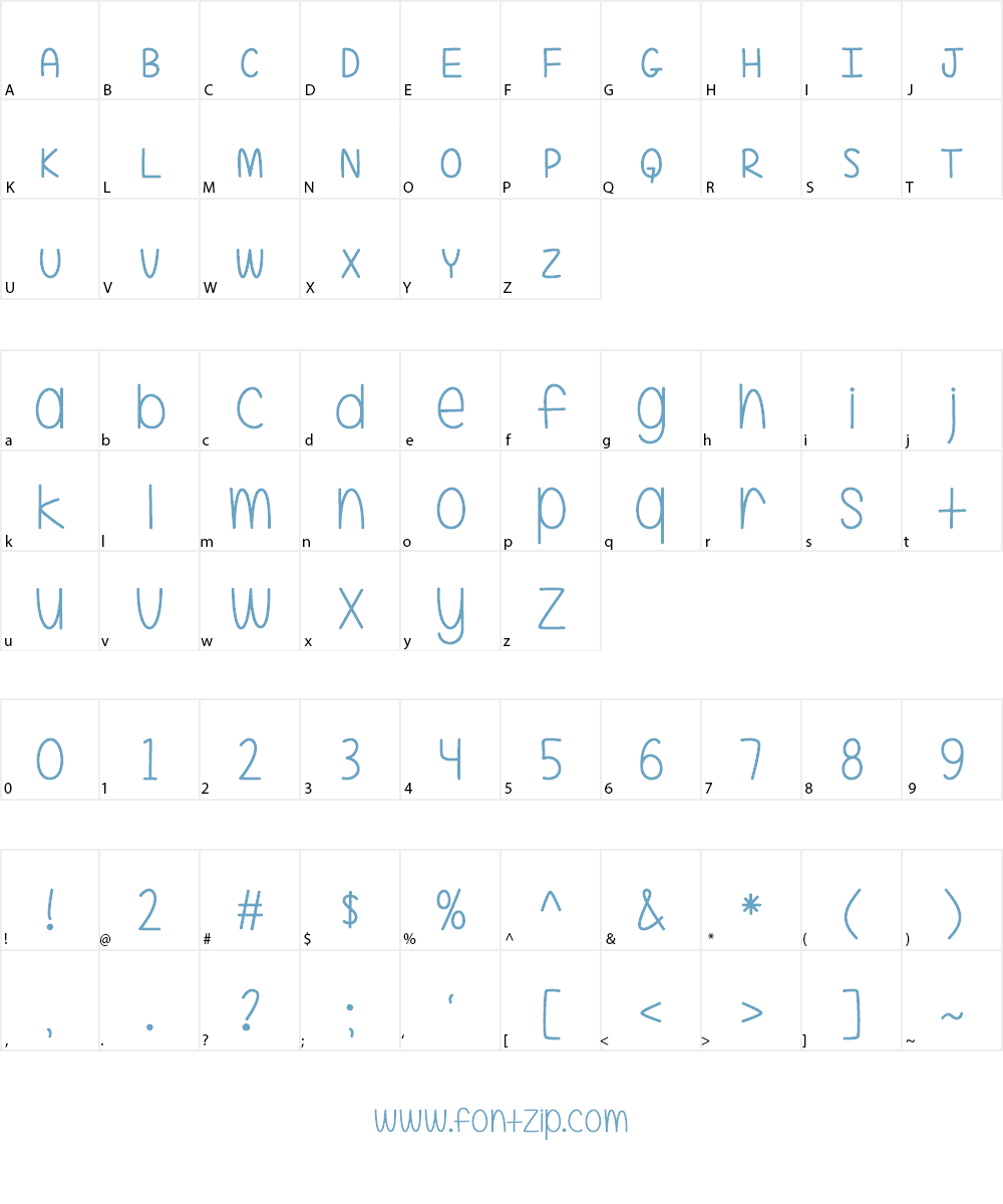A Little Mixed Up Font Character